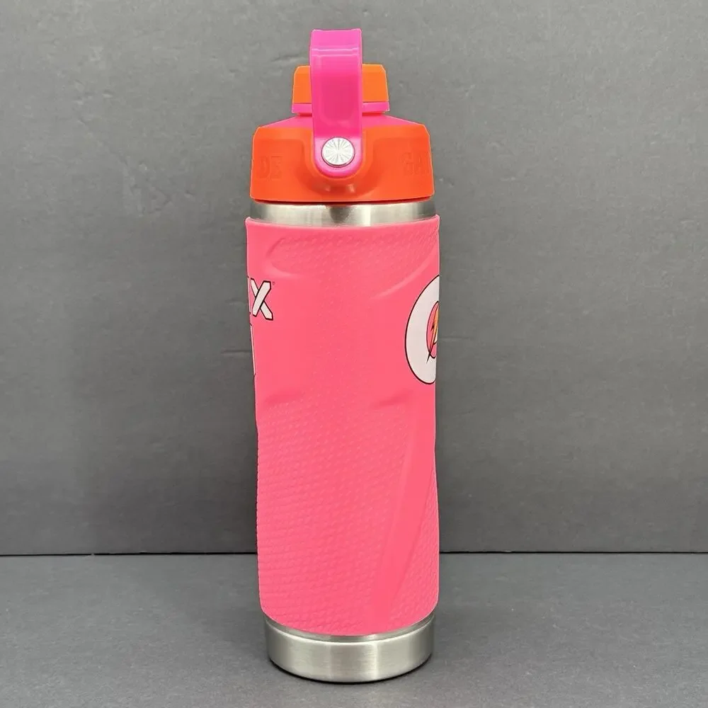 Gatorade Gx Pink Twist Top Lid Stainless Steel 32oz Sports Water Bottle